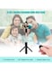 Generic - 5-Section Extendable Mini Selfie Stick/Tripod Stand With Remote Black