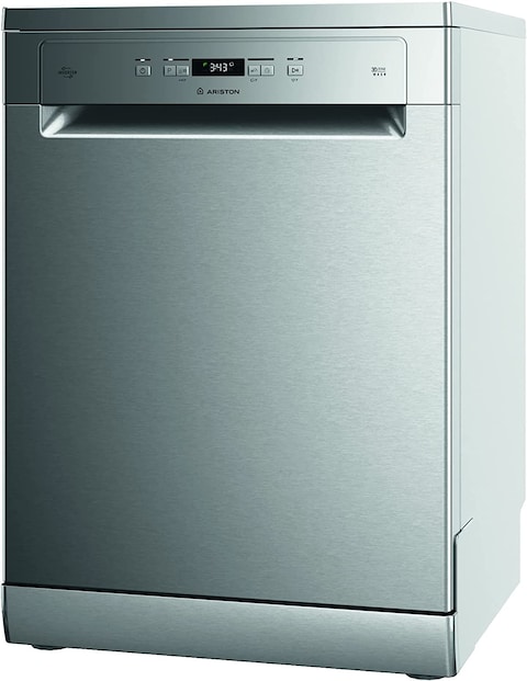 Ariston Dishwasher Freestanding, 14 Place Setting 9 Programs, Inverter Motor With Turbo Washing &amp; Static Dry Functions, 3D Zone Wash, Third Rack, Silent Dishwasher, Made In Poland, Inox, LFC3C33WFXUK