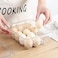 Egg Holder, Fridge Organizer Plastic Storage Box   Egg Tray with Lid for 12 Eggs, BPA-Free and Stackable Holder (Clear)