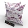 Square Reposa Floral Printed Jute & Cotton Fabric Cushion Cover