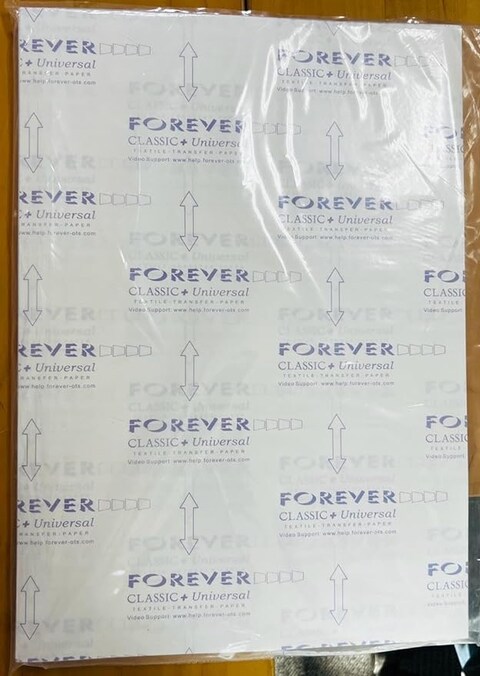 Forever Classic+Universal Heat Transfer Paper for Light Garments-A4-100 Sheet/Packet