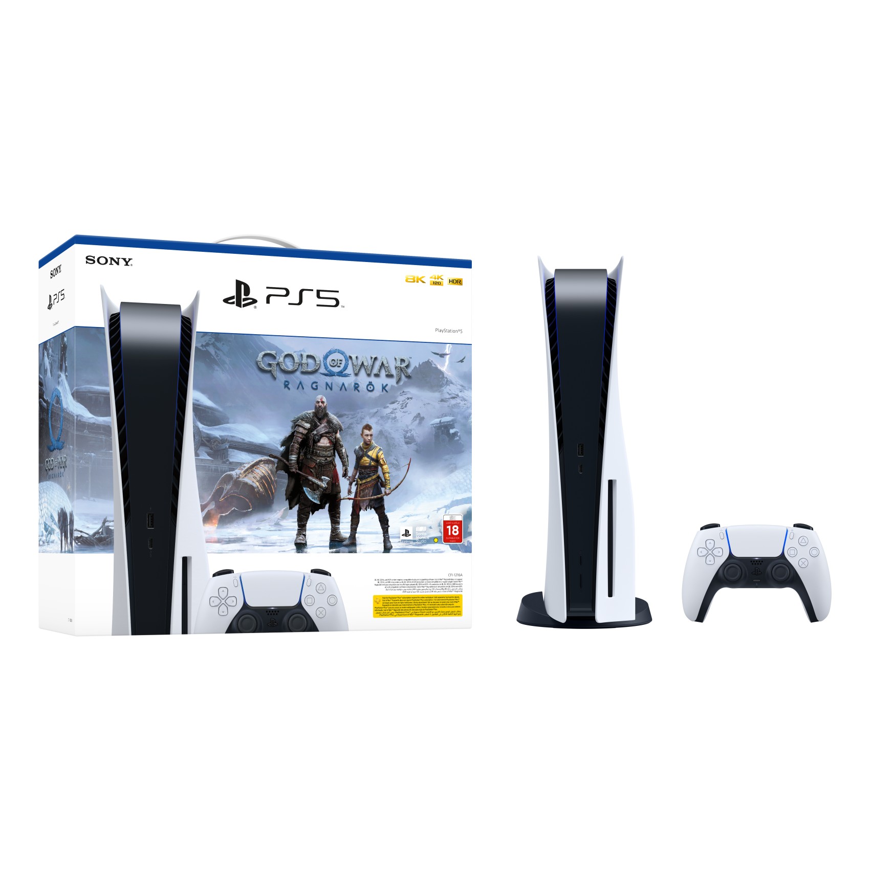 Sony PlayStation 5 Console And DualSense Wireless Controller With God Of War Ragnarok CFI-1216A