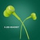 Fitto K28 Green Wired in-Earphone, Stereophonic Sound, Mic, Built-in Microphone, Bass, 3.5mm Jack, For All Mobile Phones, Music