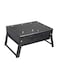 Generic Portable Barbecue Charcoal Grill Black/Silver 13.77X10.75X2.45Inch