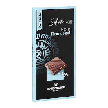 Carrefour Dark Chocolate Bar Fluer De Sel 100g