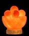 Geohoney Himalayan Salt Fire Bowl Lamp With Crystal Balls