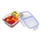 Feelings Glass Storage Box With Divider 700ml Clear