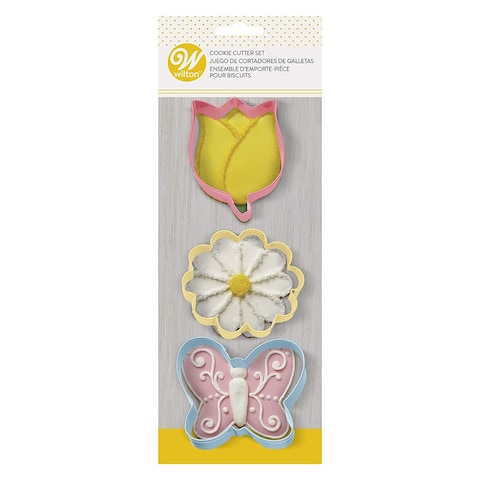 Wilton Flower Cookie Cutter Multicolour Pack of 3