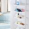 New 1859 4 Tier Kitchen Bathroom Storage Shower Caddy Shelf Shelves Adjustable Height   Rectangular Large Space Plastic Commode Shelves Rack