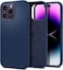 Spigen Silicone Fit (MagFit) compatible with MagSafe designed for iPhone 14 Pro case cover (2022) - Navy Blue