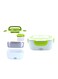 Generic Multifunctional Portable Electric Heating Lunch Box Green/White 9.37 x 6.69 x 4.25inch