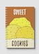 Lowha Spiral Notebook With 60 Sheets And Hard Paper Covers With Sweet Cookies Design, For Jotting Notes And Reminders, For Work, University, School