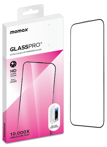 Momax iPhone 15 Tempered Glass Screen Protector GlassPro+ Full Cover HD [1Pack]