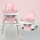 COOLBABY Baby High Chair for Babies and Toddlers with Safe Meal Tray Adjustable Height Foldable Baby Dining Chair Kids Food Eating Chair
