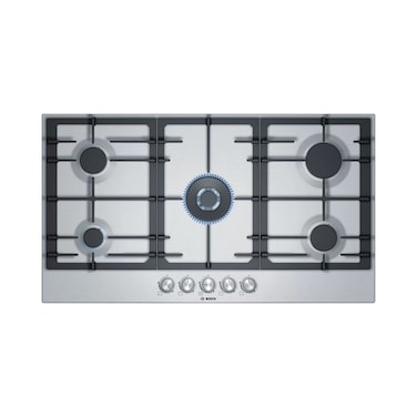 Bosch Serie 6 Gas Hob 90 Cm Stainless Steel, PCQ9B5O90M, Min 1 Year Manufacturer Warranty