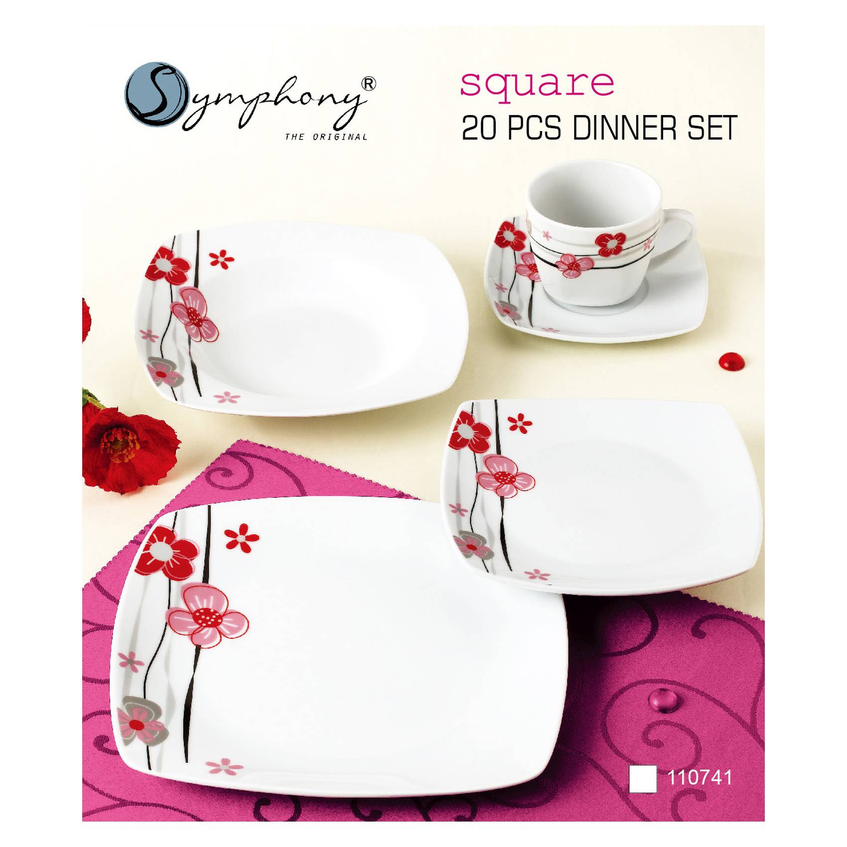 Dinner set square shape best sale