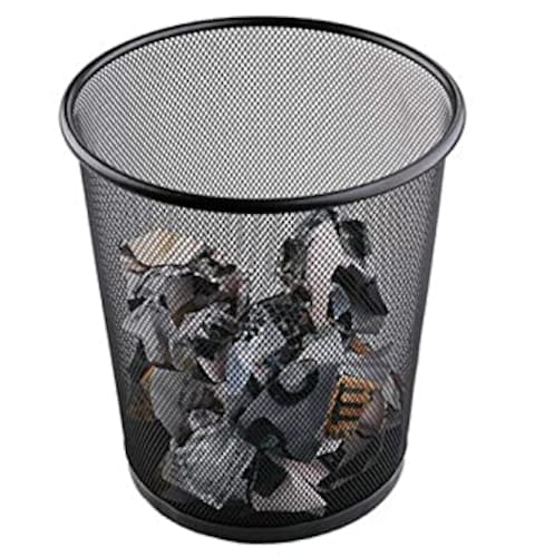 Generic Pack Of 3 Round Mash Waste Basket Trash Can Recycling Bin Perfect For Home/Office Wastebasket Recycling Bin Trash Can Bin Wastebasket Trash Cans Waste Basket Bin Trash