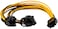 DOT PCI-E 6-pin to 2x 6+2-pin (6-pin/8-pin) Power Splitter Cable PCIE PCI Express