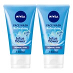 Buy NIVEA Face Wash Cleanser Refreshing Cleansing Normal Skin 150ml Pack of 2 in UAE