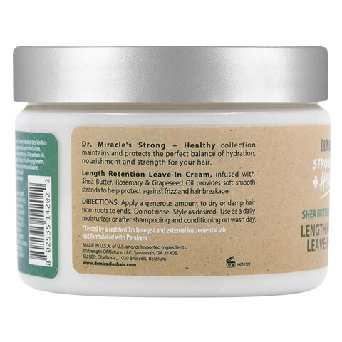 Dr. Miracle&#39;s Strong And Healthy Length Retention Leave-in Hair Cream 340g