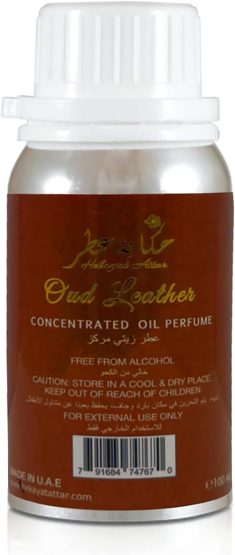 Hekayat Attar Oud Leather 100ML Concentrated Perfume Oil