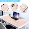 SKY-TOUCH Mouse Pad Large Leather Computer Desk Pad Office Desk Mat Extended Gaming Mouse Pad, Non-Slip Waterproof Dual-Side Use Desk Mat Protector 80cm x 40cm (Pink/White)