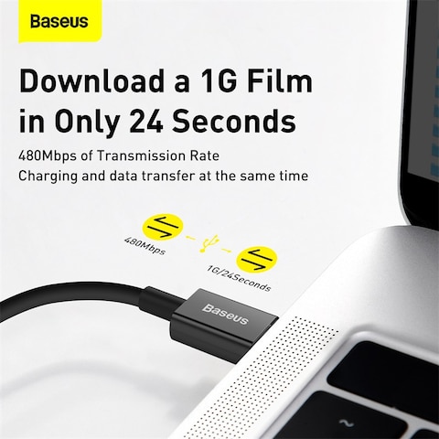 Baseus Superior Series PD 20W USB C to Lightning Fast Charging Cable, High-Speed 480Mbps Data Transfer Cable Compatible with iPhone 14 13 12 11 Pro Max XS XR X 8 7 6, iPad, AirPods & More (1M) – Black