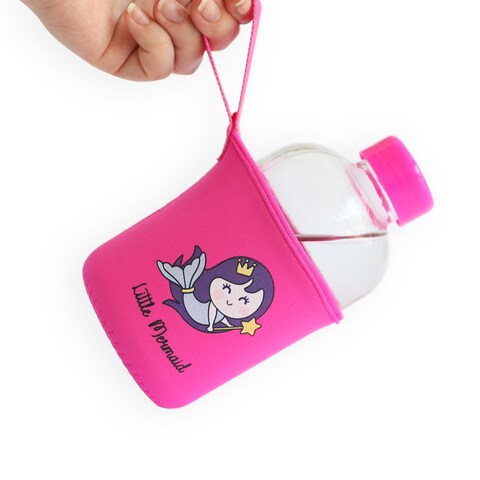 Milk&Moo Little Mermaid Kids Glass Water Bottles 20 oz, 600 ml Milk&Moo Little Mermaid Kids Glass Water Bottles 20 oz, 600 ml