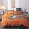 GOLDEN HOME  6-Piece King Size Duvet Cover Set, 1 Duvet Cover + 1 Fitted Sheet + 4 Pillow Cases, Microfibre, Muesli