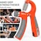Hand Grips Strengthener with Counter, Adjustable Grip Strength Trainer, Hand Exerciser with Stainless Steel Spring, Non-Slip Gripper, Gripster for Strong Wrists, Fingers, Forearm, Hands, Arm (Orange)
