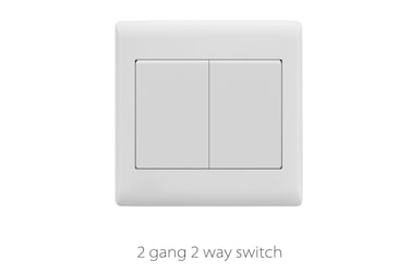 Buy PREMIUM WHITE 2 GANG 2 WAY SWITCH SOCKET Online | Carrefour UAE