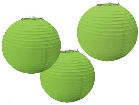 Amscan 24055 53 55 20 cm Kiwi Round Paper Lanterns