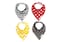 Eazy kids Bandana Bibs Set of 4 - Organic Cotton - Triangle Dots