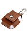 Leather Case Cover For Apple AirPods With Belt Hook Brown