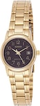 Casio - Watch For Women Quartz, Analog Display And Stainless Steel Strap Ltp-V002G-1Budf, Gold Band