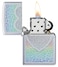 Zippo 49780 205 Heart Design Satin Chrome Windproof Lighter