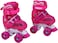 Top Gear Roller Skates Shoes, TG 9008, Adjustable For Kids, Double Row 4 Wheel With All Wheels, Fun For Kids, Pink, Large