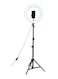 East Lady - LED Photography Ring Light With Tripod Stand Black/White