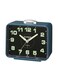 Casio - Analog Table Alarm Clock Black/Blue 90 x 107 x 60millimeter