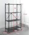 Generic 4 Tier Foldable Storage Shelf With Wheels, 71*34*125cm, Black, Takako