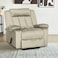 In House Velvet Classic Recliner Chair - Light Beige - AB05