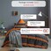 Luna Home Queen size 6 pieces, without filler, orange &amp; grey stripes design.
