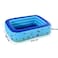 HEXAR&reg; Inflatable Swimming Pool Kiddie Pool Large Size Blow Up Swimming Pool for Family Adults Kids Toddler Giant Rectangle Lounge Blowup Pool for Indoor Outdoor Backyard Ground (210 X 150 X 60 CM)