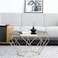 Yulan Octagonal Shape Coffee Table With Black Tempered Glass Top And Gold Finishings (60X30) 633