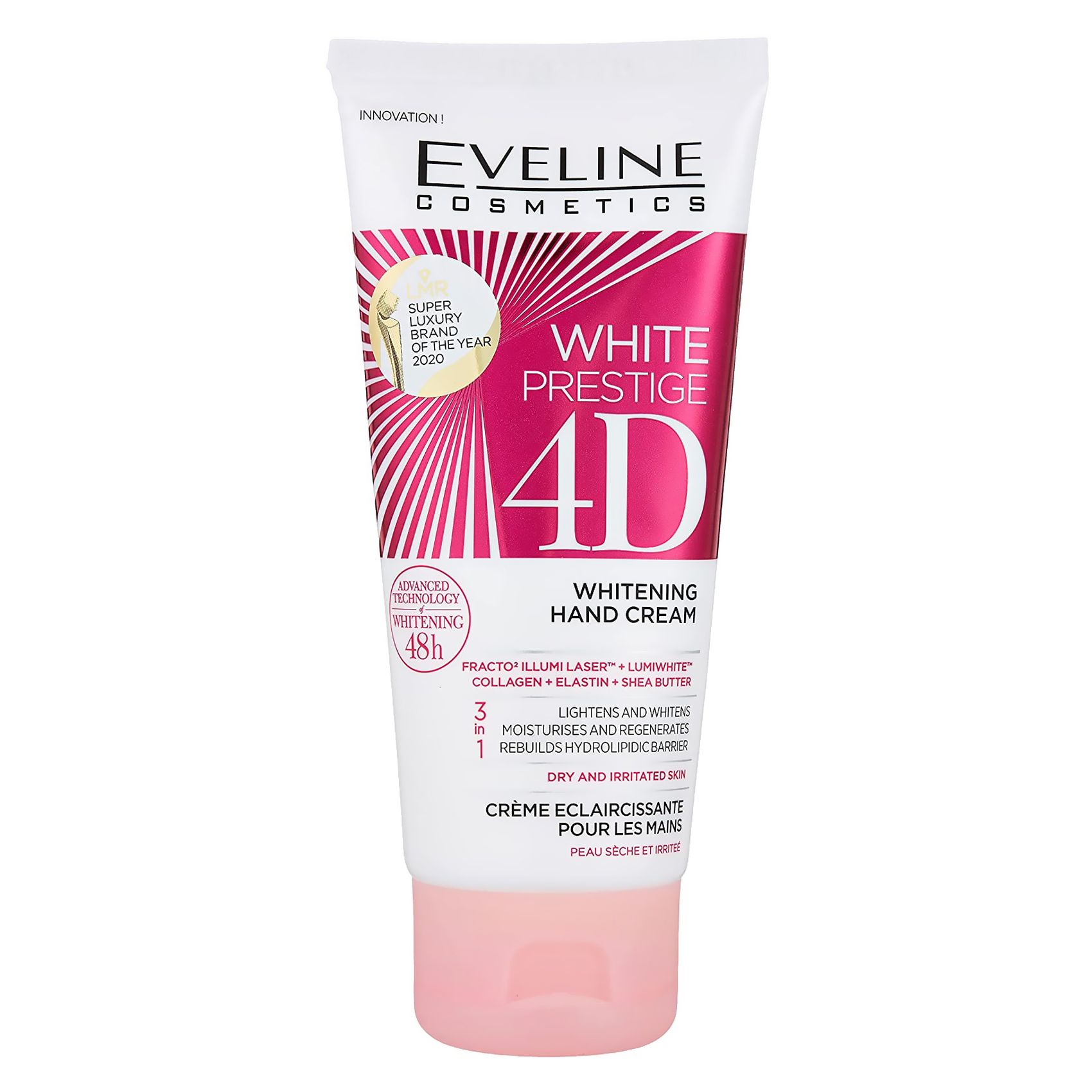 Eveline Cosmetics White Prestige 4D Whitening Hand Cream Brightens Skin Innovative White 100ml