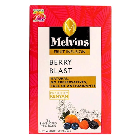 Melvins Berry Blast Fruit Infusion Tea Bags 50g