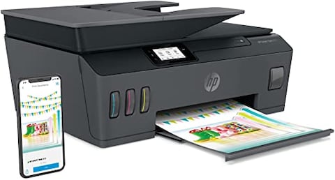 HP Smart Tank 615 Wireless, Print, Copy, Scan, Fax, Automated Document Feeder, All In One Printer, Print up to 18000 black or 8000 color pages - Black [Y0F71A]