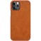 Nillkin Case for iPhone 12 Pro Max (6.7 Inch), Qin Leather Series [With Card Holder] Stylish Cover Durable Slim PU Leather Flip Wallet [ Designed for iPhone 12 Pro Max Case ] - Brown