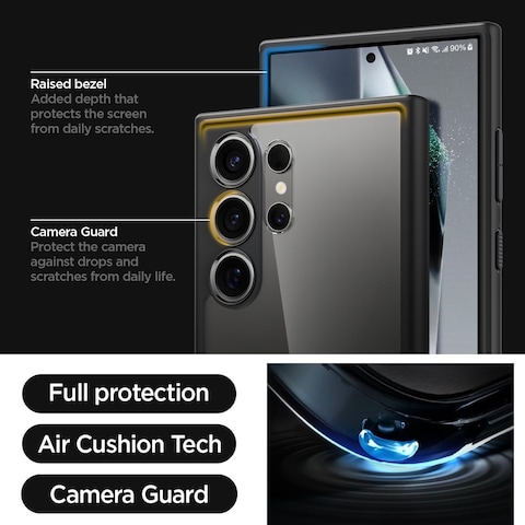 Spigen Ultra Hybrid designed for Samsung Galaxy S24 ULTRA case cover (2024) - Matte Black