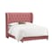 In House Roma Velvet Bed Frame - Queen - 200x160 cm - Light Pink